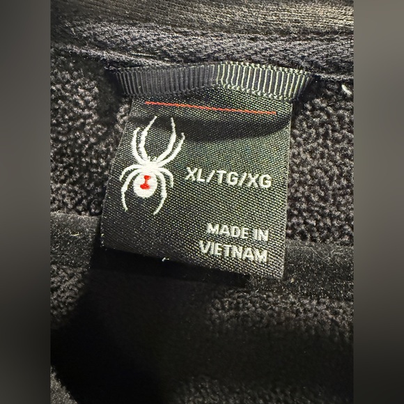 Spyder Men’s XL Black 1/4 Zip Performance Pullover Jacket - Picture 7 of 12